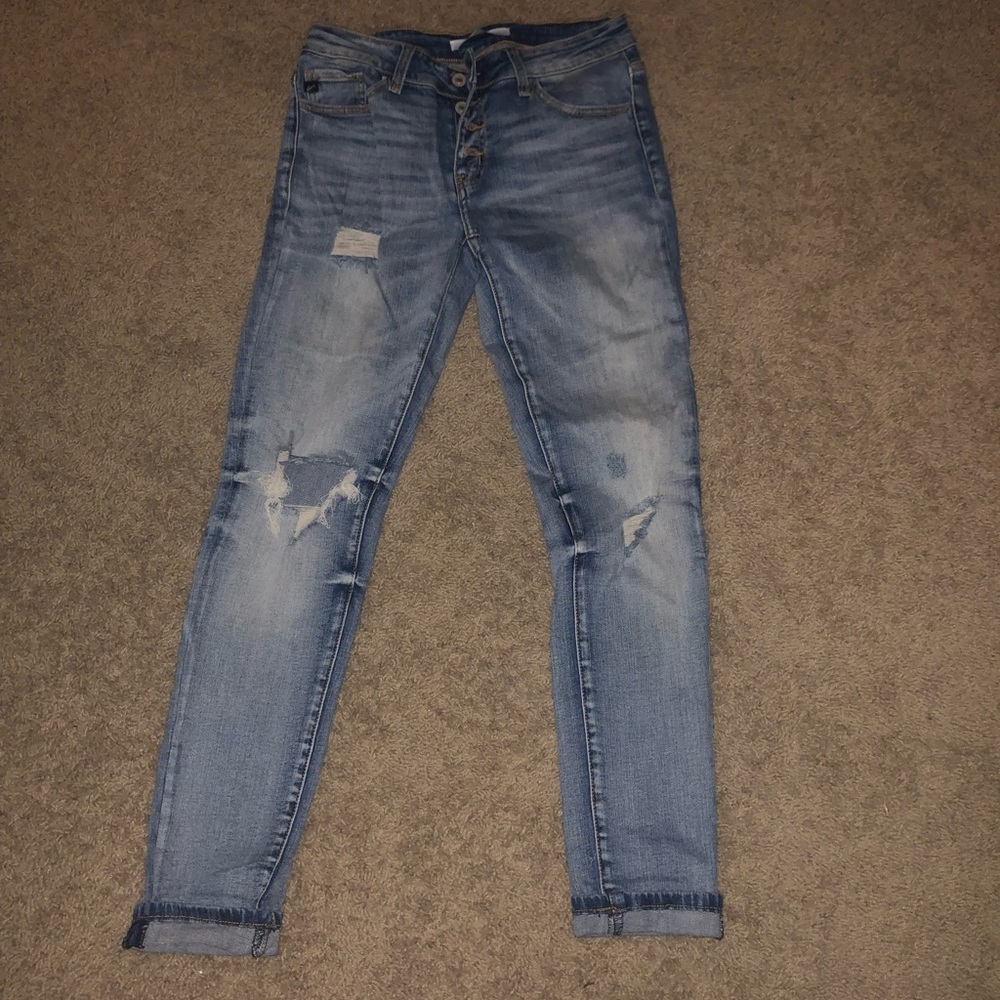 Kansan Skinny Ripped Estilo Jeans